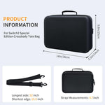 For Nintendo Switch 2 JYS All-in-One Storage Carrying Case Organizer with Shoulder Strap Fits Dock/Console/Pro Controller/Camera/Grip/Charger, JYS-NS2323