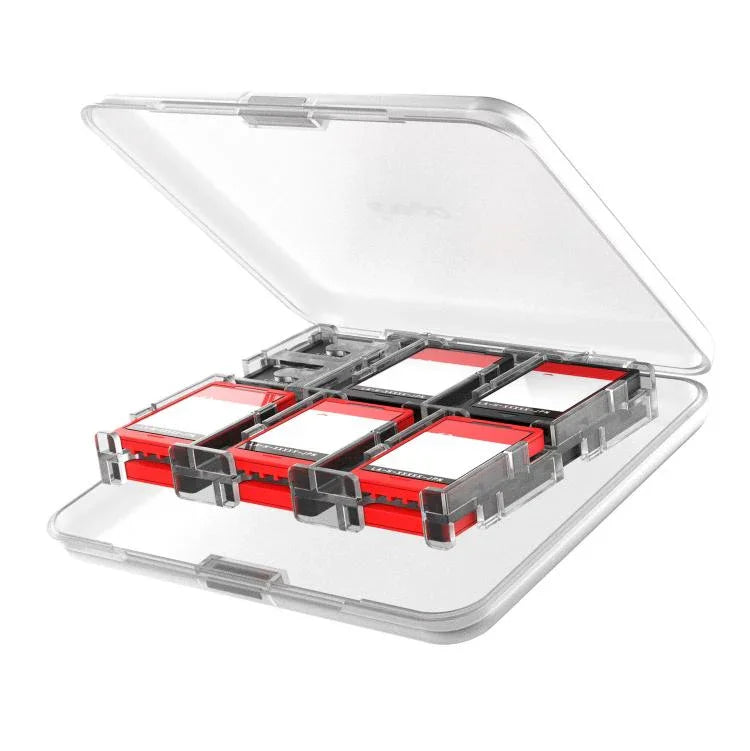 ipega Crystal Game Card Case For Nintendo Switch 2/Switch with 12 Game Card Slots Secure Locking Design, PG-SW2107
