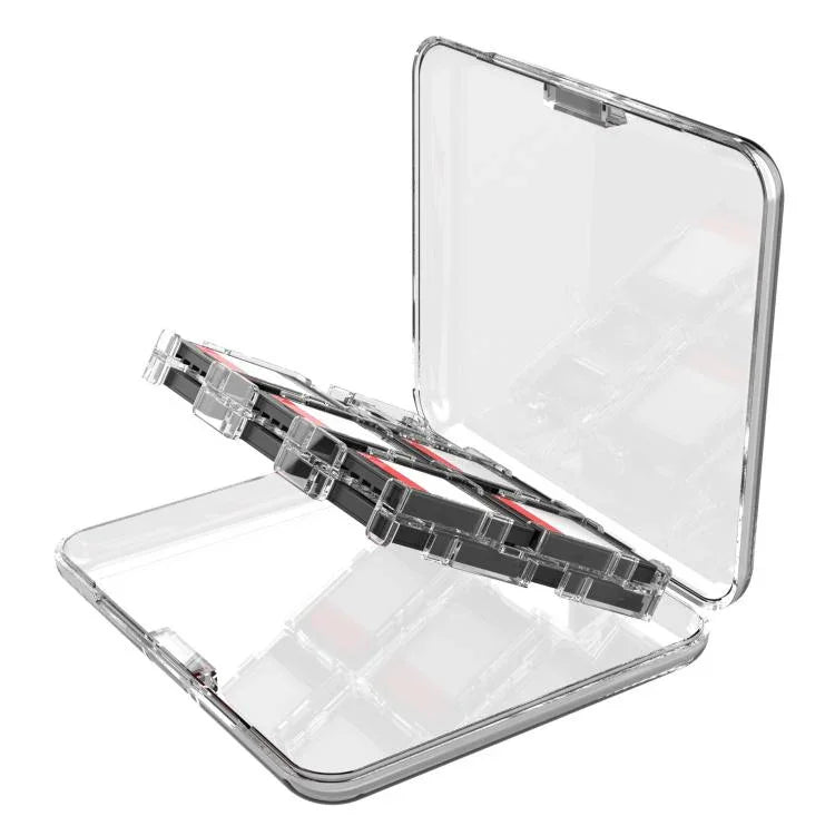 ipega Crystal Game Card Case For Nintendo Switch 2/Switch with 12 Game Card Slots Secure Locking Design, PG-SW2107