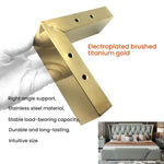 5.5cm Sofa Legs Stainless Steel Heightened Nightstand Support Legs, 7-Shaped Leg (Brushed Gold), 1-Shaped Leg (Brushed Gold), 7-Shaped Leg (Black Titanium), 1-Shaped Leg (Black Titanium), 7-Shaped Leg (Brushed Silver), 1-Shaped Leg (Brushed Silver)