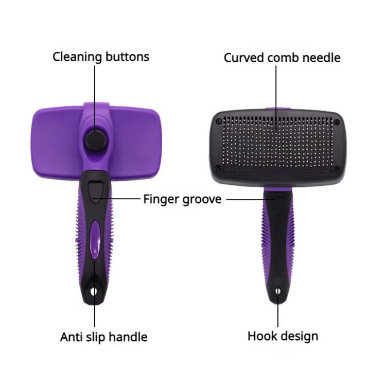 Pet Deshedding Brush for Cats & Dogs 1-Click Release Hair Remover Tool Grooming Brush, Small, Large