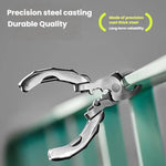 Stainless Steel Multi-Purpose Clamp Screwdriver Portable EDC Tool Bottle Opener, 9 In 1