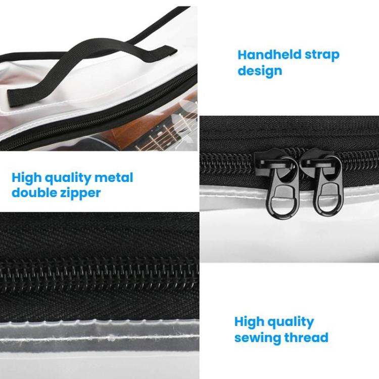 40-41 Inch Electric Guitar Dust Cover Transparent TPU Gig Bag With Dual Zippers Protective Storage Case, 40-41 Inch