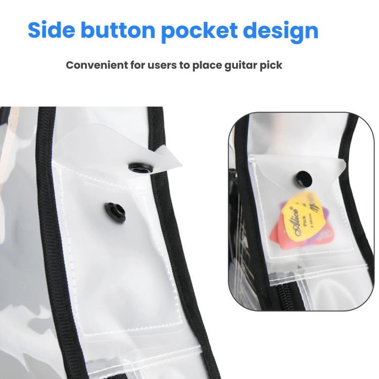 39 Inch Electric Guitar Dust Cover TPU Gig Bag with Dual Zippers Protective Storage Case, 39 Inch