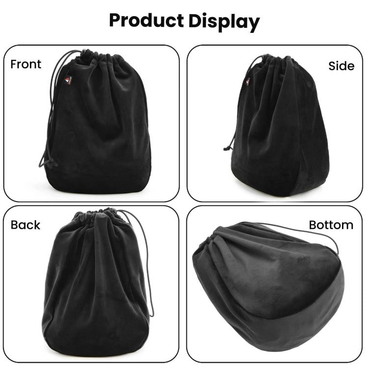 Universal Headphone Storage Case Dustproof Drawstring Bag With Ultra-Soft Short Plush, Drawstring Bag