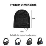 Universal Headphone Storage Case Dustproof Drawstring Bag With Ultra-Soft Short Plush, Drawstring Bag