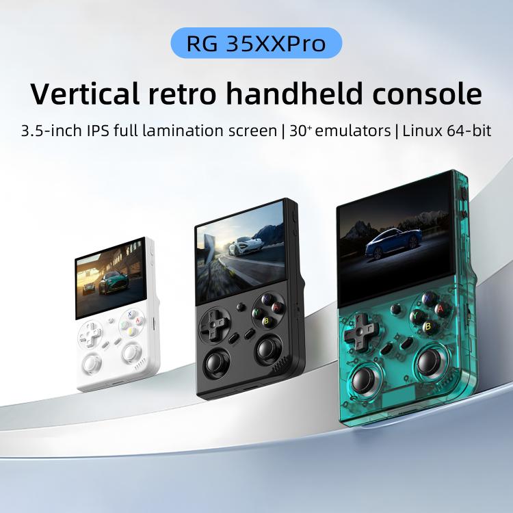 ANBERNIC RG 35XXPro Retro Handheld Console 3.5-Inch Screen Linux 64-Bit Pocket Gaming Device, 64G+128G, 64G+256G
