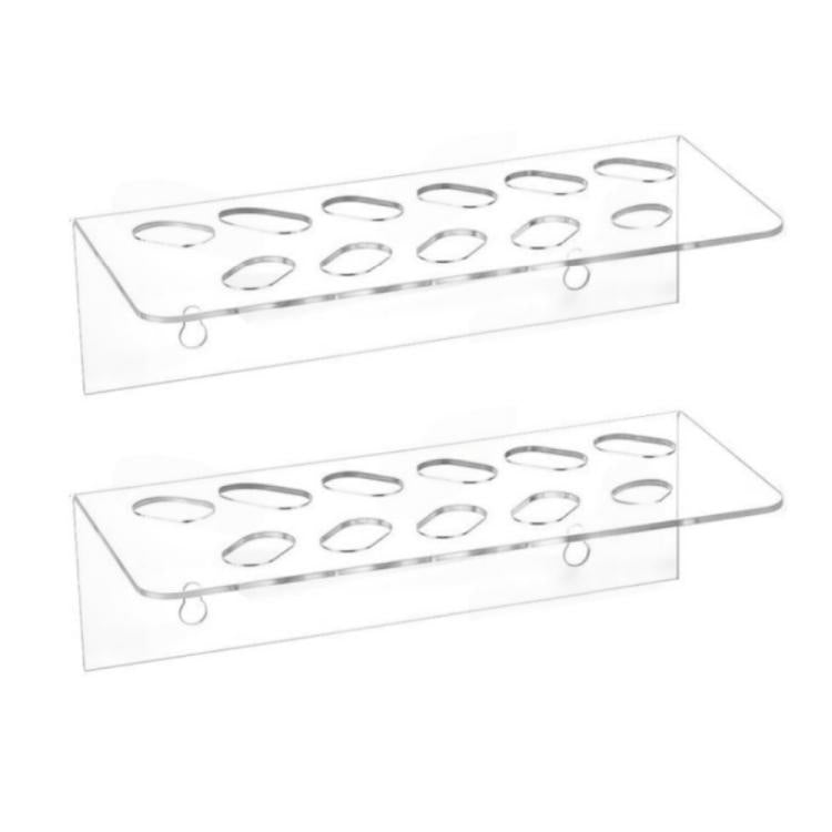 11-Hole Acrylic Wall-Mounted Scissor Barber Tool Storage Display Stand, 1pc, 2pcs