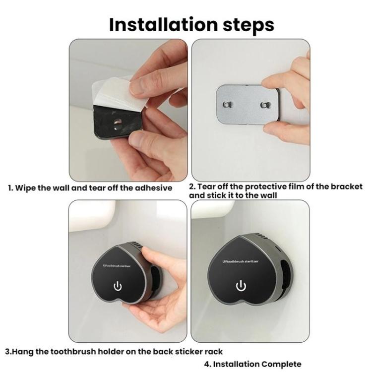 Portable USB Rechargeable Toothbrush Sterilizer with UV Sterilization