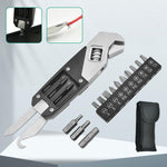 Folding Hex Key Screwdriver Stainless Steel Adjustable Wrench EDC Multi-Function Tools, 8 In 1