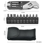 Folding Hex Key Screwdriver Stainless Steel Adjustable Wrench EDC Multi-Function Tools, 8 In 1