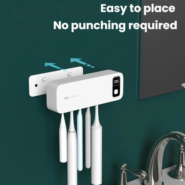 Automatic Drying Electric Toothbrush UV Sanitizer Bathroom Storage Rack