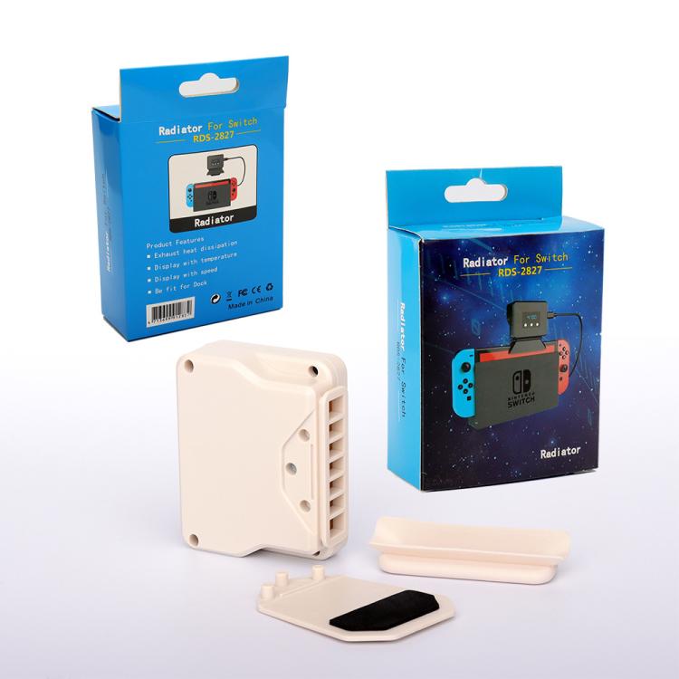 For Nintendo Switch 2 / Switch Console Exhaust Radiator With Temperature Display data, RDS-2827 White, RDS-2827  Black