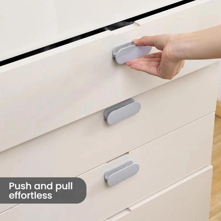 2pcs /Pack No Drill Adhesive Cabinet & Drawer Pull Handles For Glass Windows, Kitchen Doors, Furniture