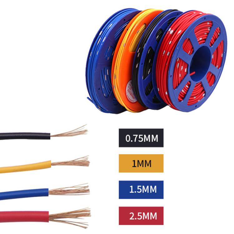 40m Automotive Pure Copper Core Insulated Wire, 0.75 Square Meters Black, 0.75 Square Meters Red, 0.75 Square Meters Blue, 0.75 Square Meters Yellow, 0.75 Square Meters Green, 1 Square Meters Yellow, 1 Square Meters Red, 1 Square Meters Green          ...