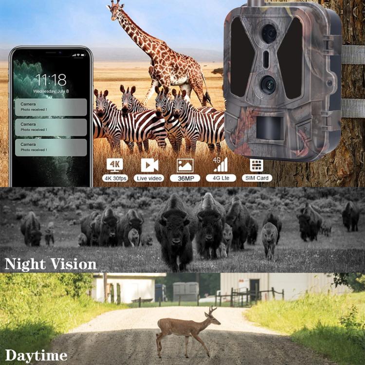 Dual Lens 4K 4G Outdoor Tracking Camera With Remote Mobile Control For Real-Time Photo Viewing, HC-950Pro-Li