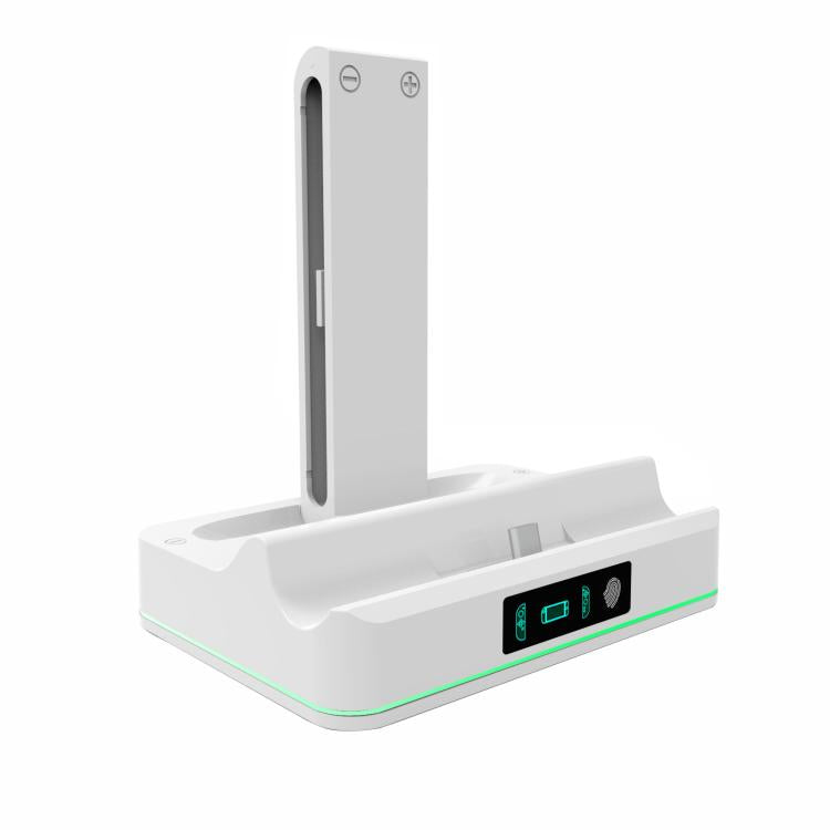 For Nintendo Switch 2 & Joy-Con Controllers KJH Charging Dock With Ambient Lighting, PG-SW2130 White, PG-SW2130 Black