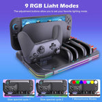 For Nintendo Switch 2 Multi-function Cooling Charging Dock Station With RGB Lighting & Card Slots, SW2139