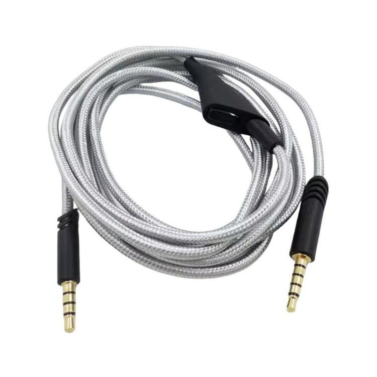 For Logitech Astro A10 / A40 / A30 2m Gaming Headset Cable Braided Audio Cable, Black Button, Black White Button, Gray Black Button, Black Tuning, Blue Tuning, Gray Tuning, Red Black Square, Black Square