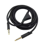 For Logitech Astro A10 / A40 / A30 2m Gaming Headset Cable Braided Audio Cable, Black Button, Black White Button, Gray Black Button, Black Tuning, Blue Tuning, Gray Tuning, Red Black Square, Black Square