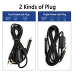 2m Tuning Edition Headphone Cable For Sennheiser GAME ONE / GAME ZERO / PC 373D / GSP350 / GSP500 / GSP600, Single Plug, Dual Plug