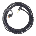 1.2m 8 Core Single Crystal Copper Silver Plated MMCX Headphone Upgrade Cable, For Shure SE215 / SE535 / SE846 / UE900, Black 2.5mm Balance, Black 4.4mm Balance, Transparent 2.5mm Balance, Transparent 3.5mm Stereo, Transparent 4.4mm Balance