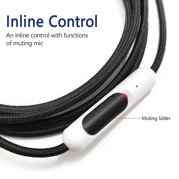 For Alienware AW920H Gaming Headset Cable Audio Microphone Cable, 1.8m