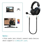 For Kingston HyperX Cloud Alpha / Mix 3.5mm Male To Male Headset Recorder Cable, ZS0295