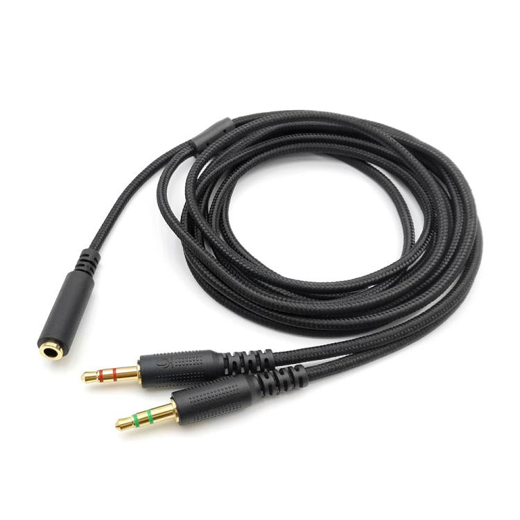 For Razer Kraken V2 3.5mm Male To Female 2 In 1 Extension Cable Audio Adapter, ZS0190