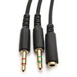 For Razer Kraken V2 3.5mm Male To Female 2 In 1 Extension Cable Audio Adapter, ZS0190