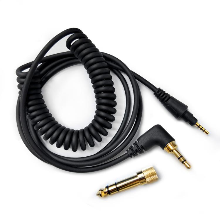 1.2m Headphone Spring Audio Cable, For Pioneer HDJ-CUE1 / HDJ-X7 / HDJ-S7 / HDJ-X5 / HDJ-S7, Curved Plug, Straight Plug