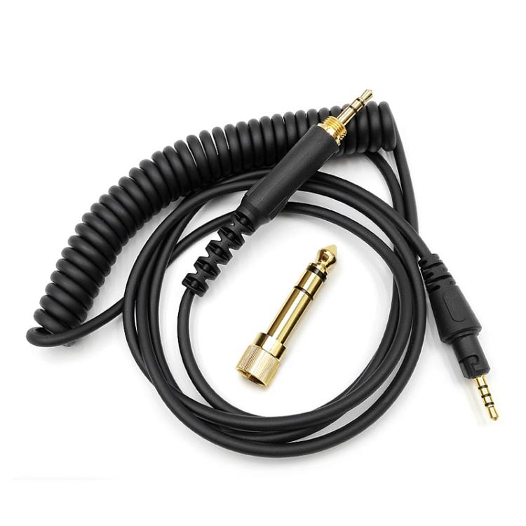 1.2m Headphone Spring Audio Cable, For Pioneer HDJ-CUE1 / HDJ-X7 / HDJ-S7 / HDJ-X5 / HDJ-S7, Curved Plug, Straight Plug