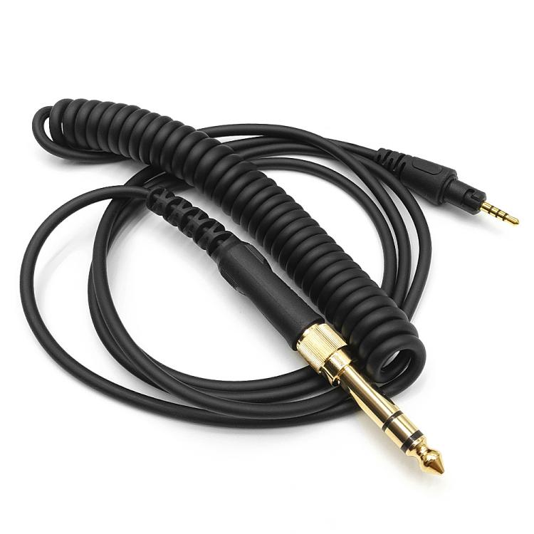 1.2m Headphone Spring Audio Cable, For Pioneer HDJ-CUE1 / HDJ-X7 / HDJ-S7 / HDJ-X5 / HDJ-S7, Curved Plug, Straight Plug