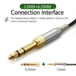 2.5mm To 3.5mm+6.35mm Plug 1.5m Spring-Loaded Headphone Cable,For Sennheiser HD6 / HD8 / HD7 / HD598, ZS0245