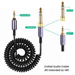 Headphone Spring Audio Cable, For Sony WH-1000XM3 / WH-1000XM2 / WH-1000XM4 / WH-H900N / WH-H800, 1.5m Spring