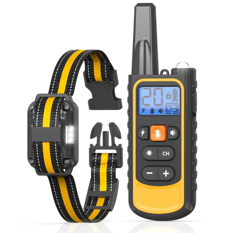 Remote Control Dog Barking Control With Shock Collar, Yellow One-To-One, Yellow One-To-Two, Orange One-To-One, Black One-To-One