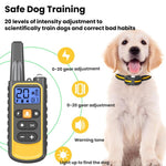 Remote Control Dog Barking Control With Shock Collar, Yellow One-To-One, Yellow One-To-Two, Orange One-To-One, Black One-To-One