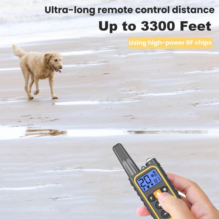 Remote Control Dog Barking Control With Shock Collar, Yellow One-To-One, Yellow One-To-Two, Orange One-To-One, Black One-To-One