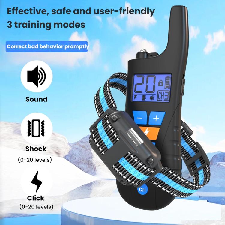 Remote Control Dog Barking Control Device Waterproof Electric Shock Collar, One To One, One To Two