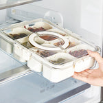 8-Compartment Spice Organizer with Transparent Lid & Handle For Dried Basil, Parsley, Rosemary & Bay Leaves, 8-Compartment