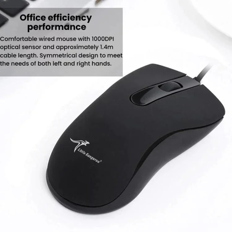Little Kangaroo DS-917 1000DPI Ergonomic Optical Wired Mouse Laptop Mouse For Office Gaming, DS-917 USB