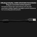 Little Kangaroo DS-9827 88 Key Wired Keyboard With Magnetic Ring Laptop Industrial Office Keyboard, PS2, USB