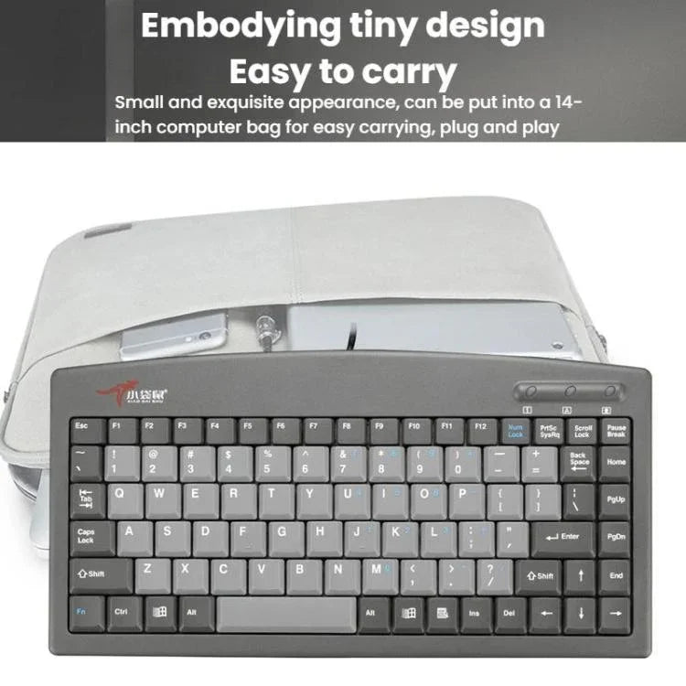 Little Kangaroo DS-9827 88 Key Wired Keyboard With Magnetic Ring Laptop Industrial Office Keyboard, PS2, USB