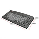 Little Kangaroo DS-9827 88 Key Wired Keyboard With Magnetic Ring Laptop Industrial Office Keyboard, PS2, USB