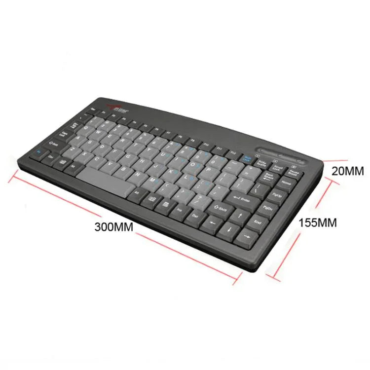 Little Kangaroo DS-9827 88 Key Wired Keyboard With Magnetic Ring Laptop Industrial Office Keyboard, PS2, USB