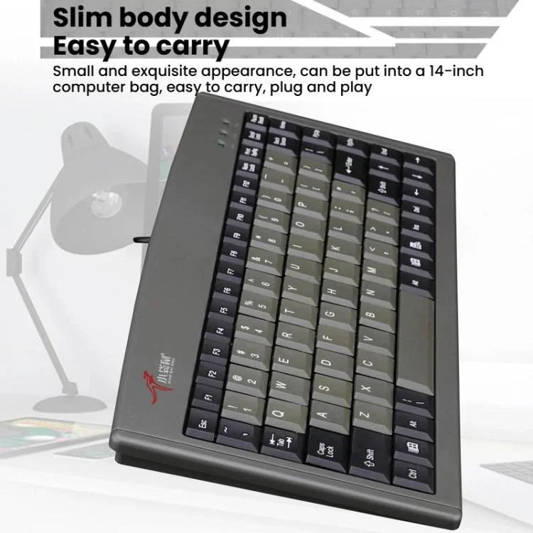 Little Kangaroo DS-3000 88 Key Wired Keyboard With Magnetic Ring Laptop Industrial Office Keyboard, PS2, USB