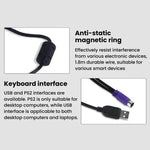 Little Kangaroo DS-8500 Laptop Wired Keyboard With Touchpad, PS2 With Ears, USB With Ears, PS2 Without Ears, USB Without Ears