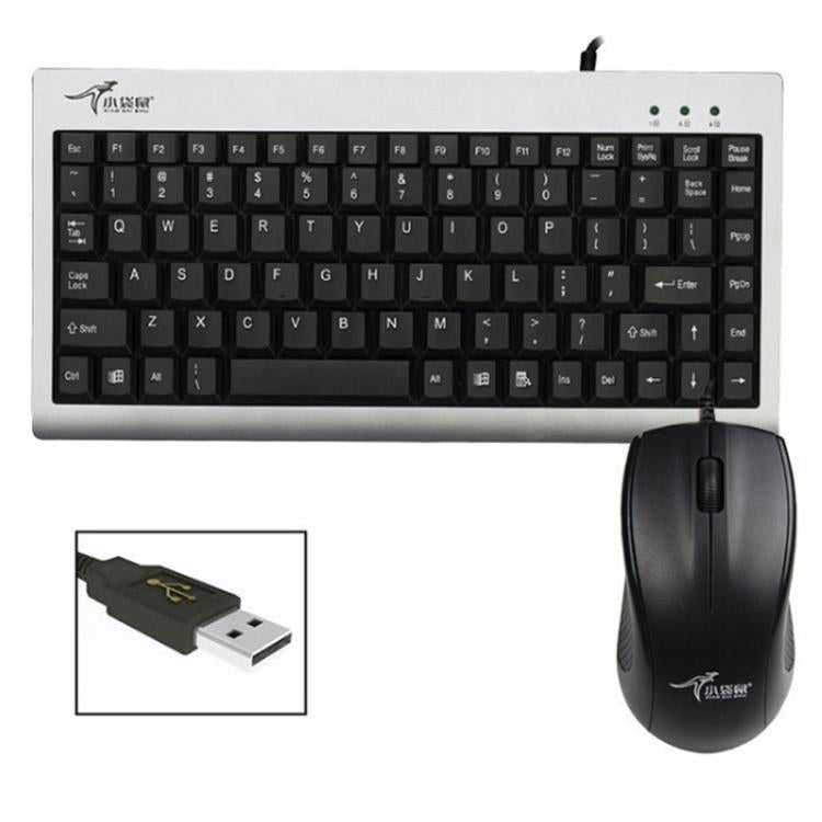 Little Kangaroo DS-9821 DS-911 Laptop Industrial Wired Keyboard And Mouse Set, USB, PS2
