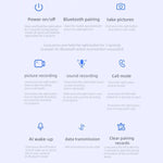 V03-T5 Smart Glasses with 8MP Camera & AI Live Translation 1080P Video Recording