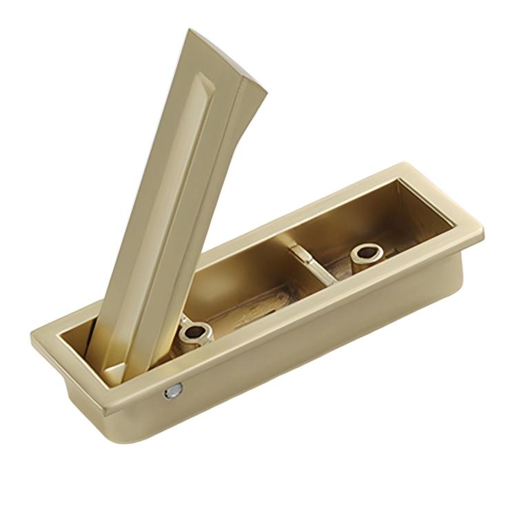 Cabinets Recessed Invisible Door Handle Concealed Grooved Rotatable Rectangular Handle For Furniture